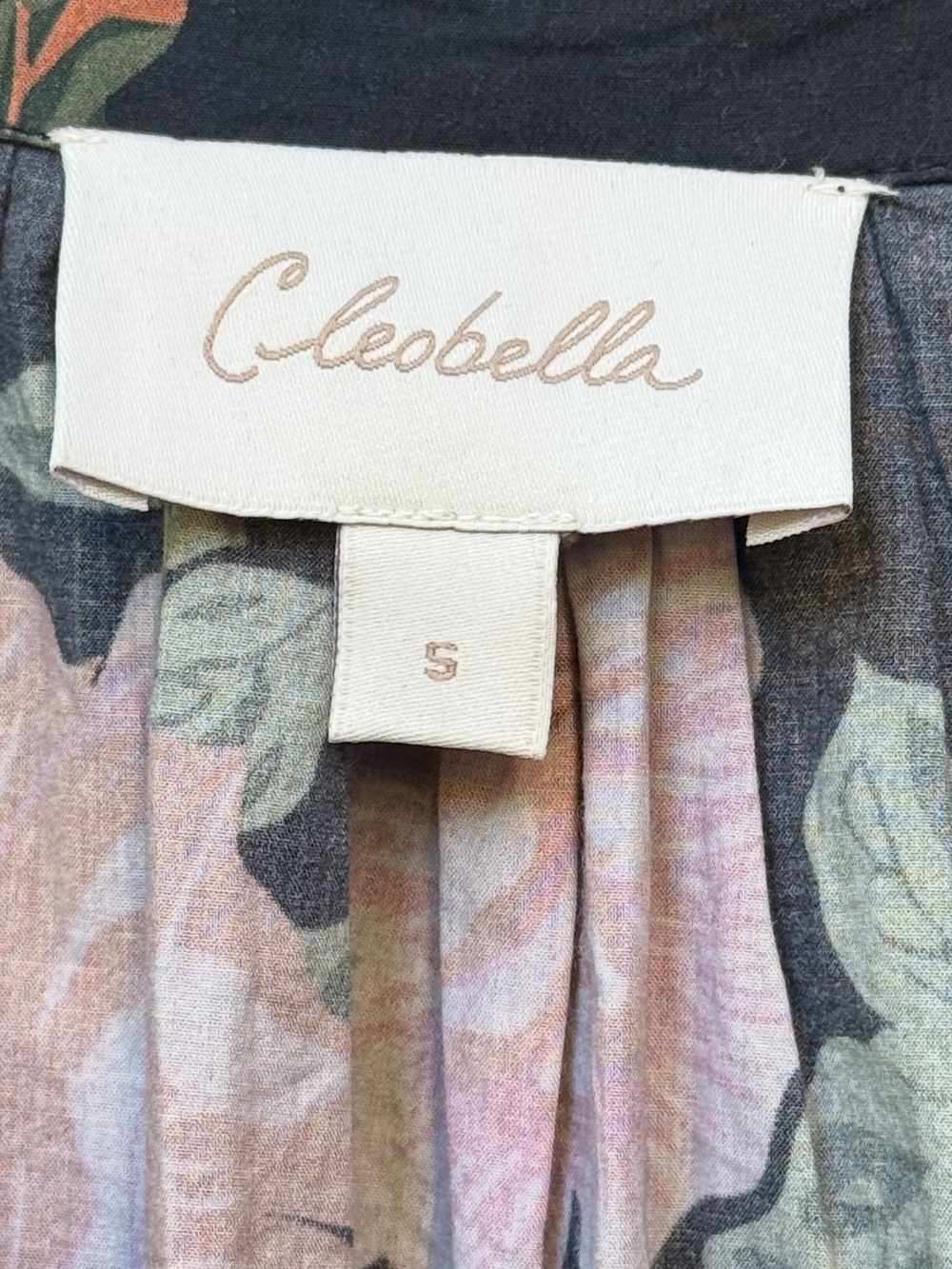 Cleobella Haley Dress Juliet Floral Black Boho Ruffle Mini Size Small NWOT - Picture 11 of 12